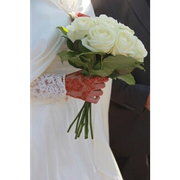 bouquet de mariée roses blanches